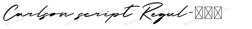 Carlson script Regul字体转换